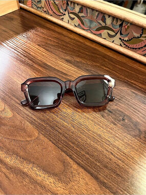 Meller Brown Square-Frame Sunglasses Like New